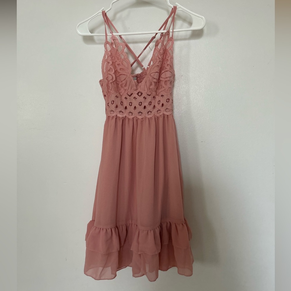 Love Tree Blush Lace Dress